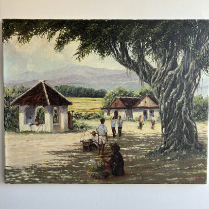 Detailed Landscape Oil Painting "Ancient Tree" Handcrafted Artwork Holland Art Shop