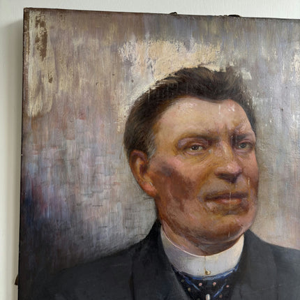 Authentic Portrait Oil Painting "Seated Man" Rustic Artwork Holland Art Shop