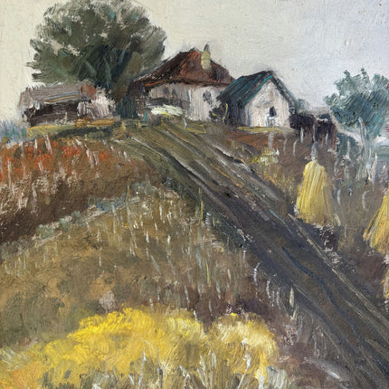 Authentic Landscape Oil Painting "Country Road" Expressive Artwork Holland Art Shop
