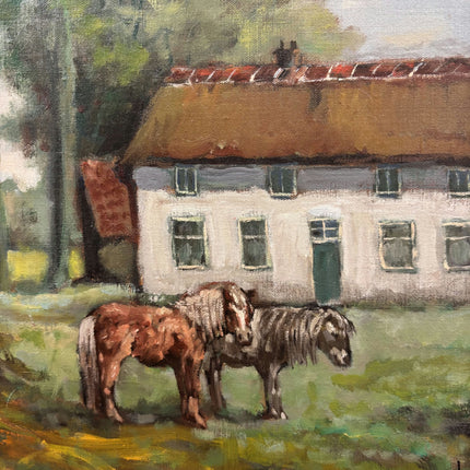 Vintage Landscape Oil Painting "Large Tree" Traditional Art Holland Art Shop
