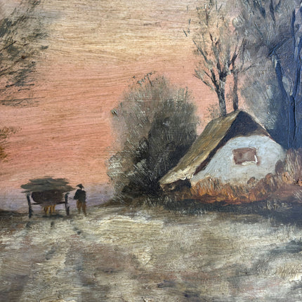 Refined Landscape Oil Painting "Thatched Cottage" Expressive Art Holland Art Shop