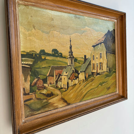 Authentic Scenery Oil Painting "Village Church" Classic Art Holland Art Shop