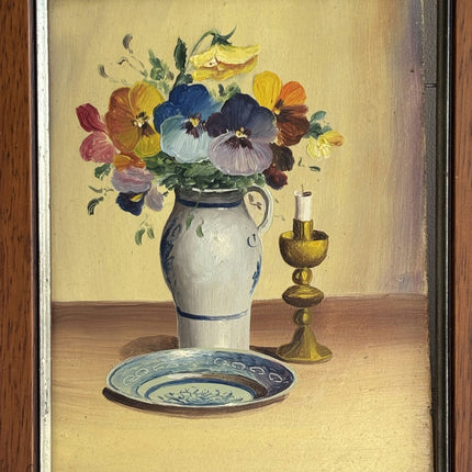 Expressive Floral Still Life Oil Painting "Flower Vase" Original Small Artwork Holland Art Shop