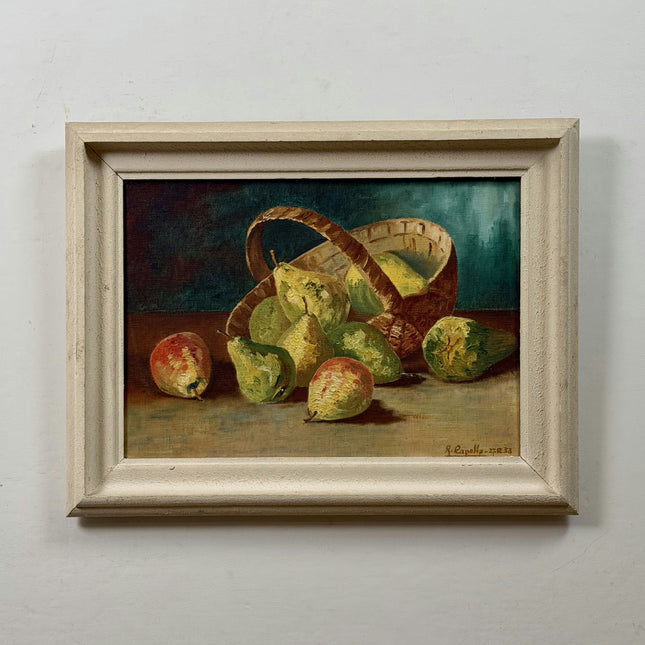 Handcrafted Still Life Oil Painting "Fruit Basket" Refined Art Holland Art Shop