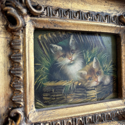 Refined Animals Oil Painting "Gilded Frame" Elegant Small Artwork Holland Art Shop