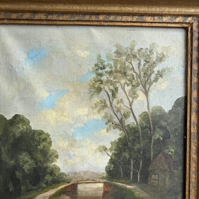 Authentic Landscape Oil Painting "Canal Bridge" Classic Artwork Holland Art Shop