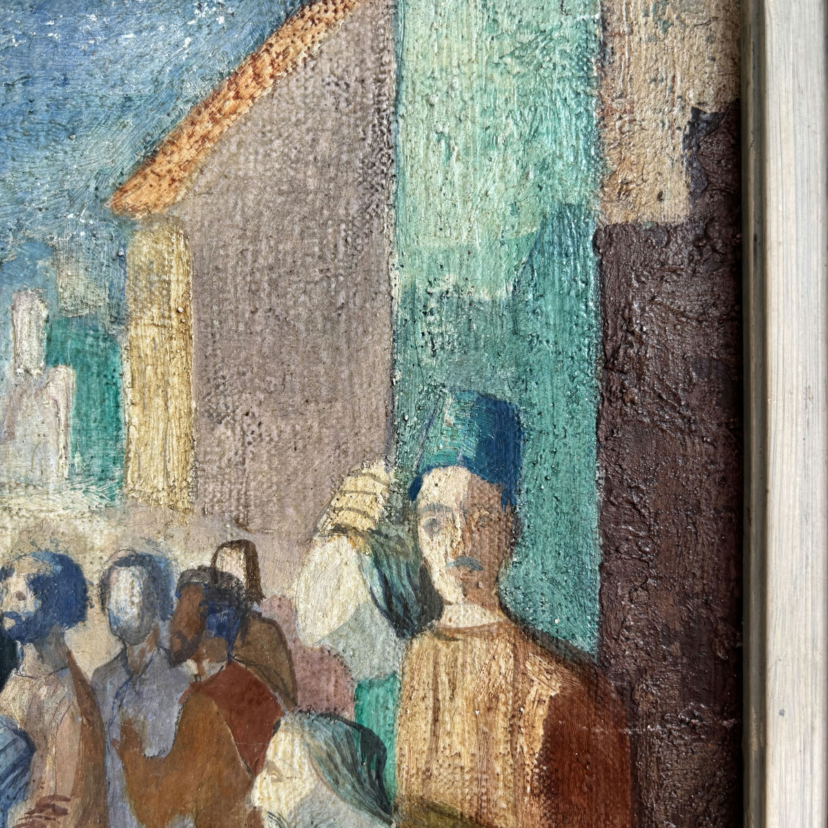 Rustic Religious  Oil Painting 