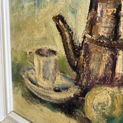 Timeless Still Life Oil Painting "Tea Pot" Handcrafted Dutch Artwork Holland Art Shop