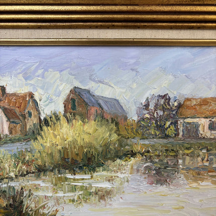 Authentic Landscape Oil Painting "Gold Frame" Refined Artwork Holland Art Shop