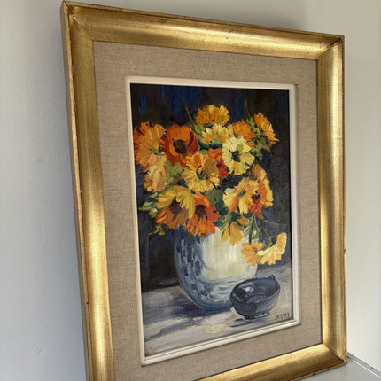 Handcrafted Still Life Oil Painting "Flower Vase" Traditional Art Holland Art Shop