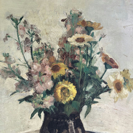 Original Floral Still Life Oil Painting "Flower Vase" Vintage Art Holland Art Shop
