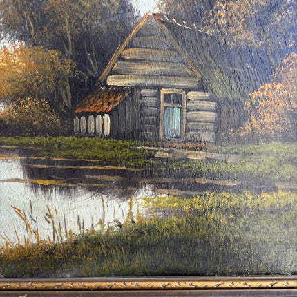Rustic Landscape Oil Painting "Gilded Frame" Authentic Art Holland Art Shop
