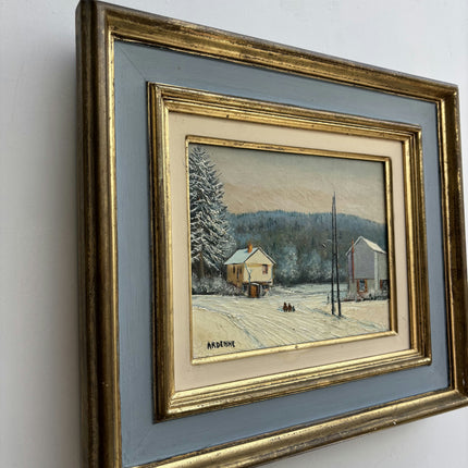 Classic Winter Landscape Oil Painting "Framed Painting" Vintage Art Holland Art Shop