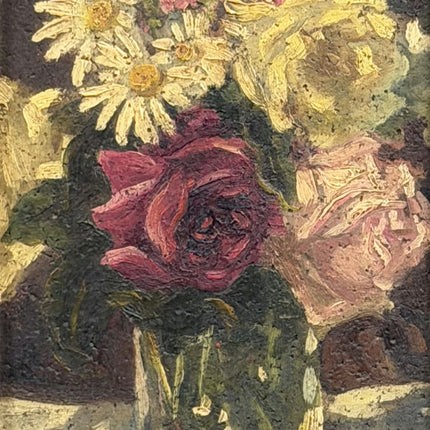 Handcrafted Floral Still Life Oil Painting "Flower Vase" Elegant Small Artwork Holland Art Shop
