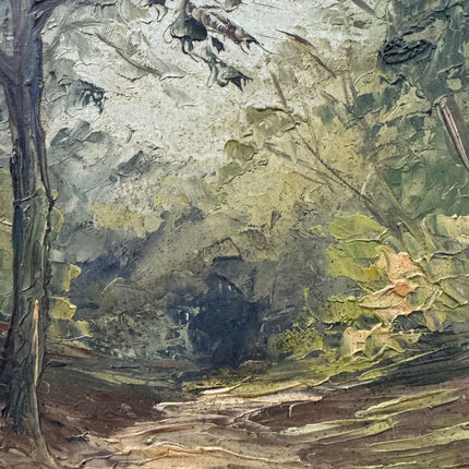 Vintage Landscape Oil Painting "Gilded Frame" Expressive Small Artwork Holland Art Shop