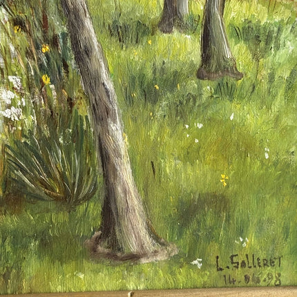 Vintage Landscape Oil Painting "Green Trees" Expressive Artwork Holland Art Shop
