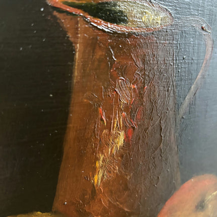 Elegant Still Life Oil Painting "Brass Pitcher" Handcrafted Large Art Holland Art Shop