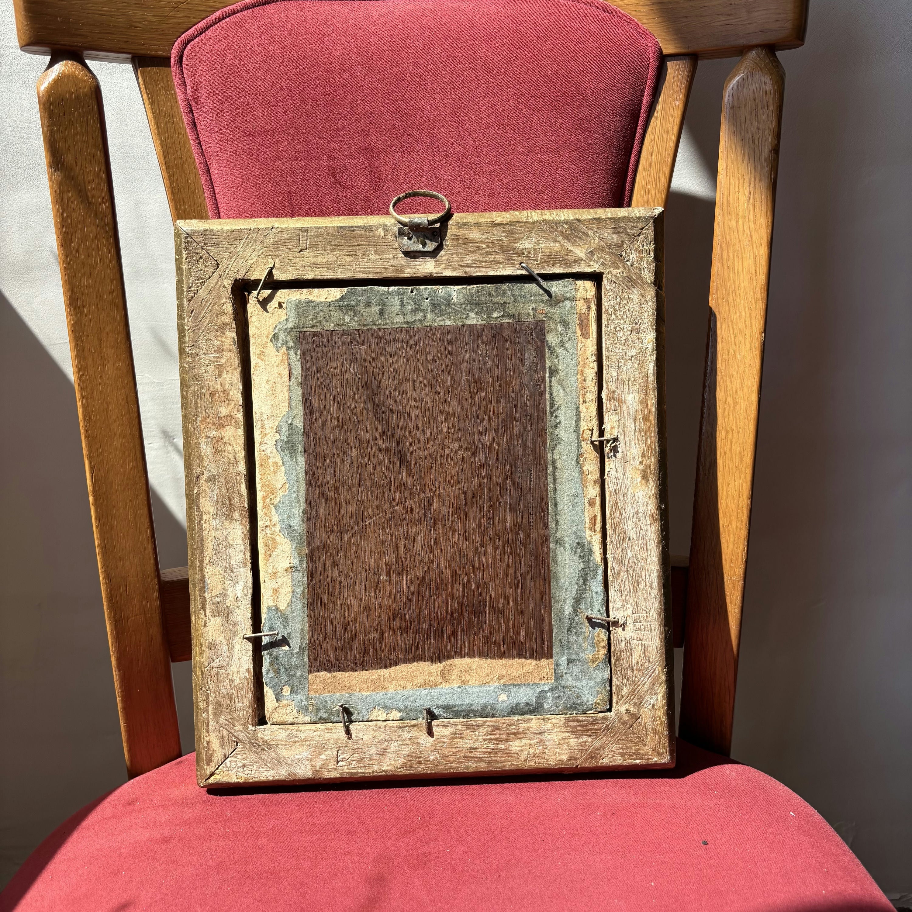 19th Century Antique Portrait Egg Tempera 