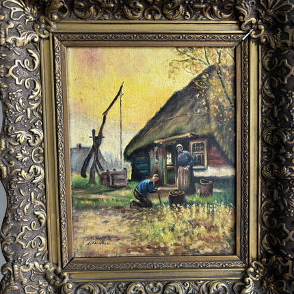 Timeless Farm Oil Painting "Thatched Cottage" Authentic Dutch Art Holland Art Shop