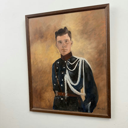 Authentic Portrait Oil Painting "Uniformed Youngman" Timeless Artwork Holland Art Shop