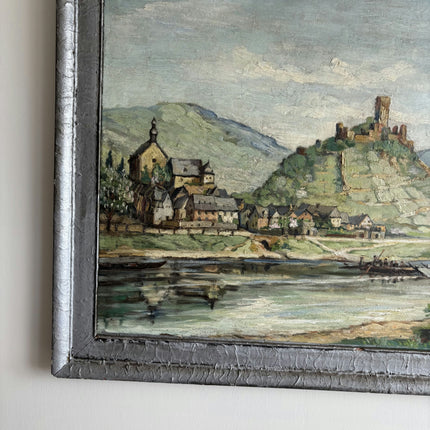 Traditional Cityscape Oil Painting "Hill Castle" Refined Art Holland Art Shop