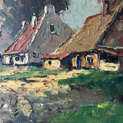 Authentic Landscape Oil Painting "Wooden Frame" Original Large Art Holland Art Shop