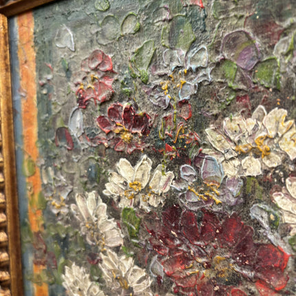 Vintage Floral Still Life Oil Painting "Flower Pot" Expressive Small Art Holland Art Shop