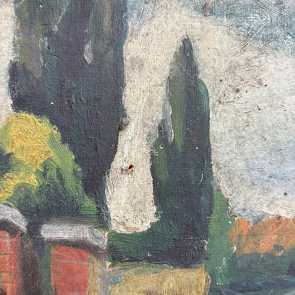 Expressive Landscape Oil Painting "Cypress Trees" Elegant Small Artwork Holland Art Shop