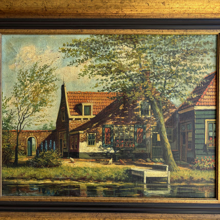 Vintage Farm Oil Painting "Framed Painting" Elegant Dutch Artwork Holland Art Shop