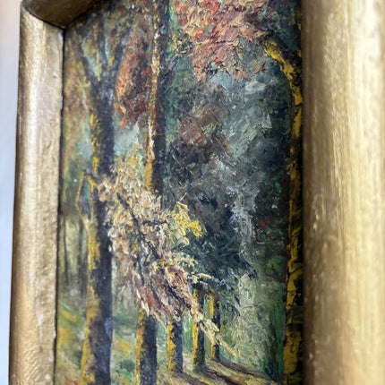 Vintage Landscape Oil Painting "Row Of Trees" Authentic Art Holland Art Shop