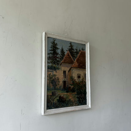 Original Landscape Oil Painting "Tiled Roofs" Elegant Small Artwork Holland Art Shop