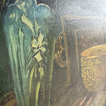 Original Still Life Oil Painting "Decorative Vase" Refined Small Art Holland Art Shop