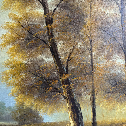 Expressive Landscape Oil Painting "Autumn Trees" Refined Artwork Holland Art Shop