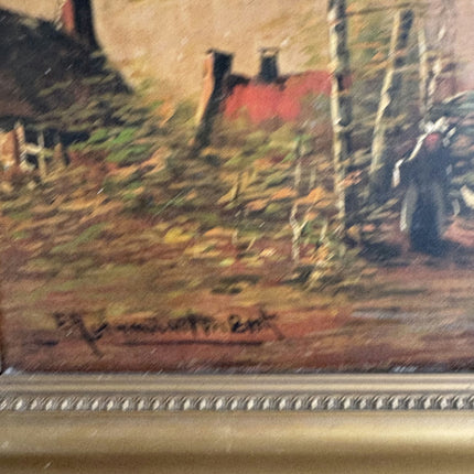 Traditional Farm Oil Painting "Gilded Frame" Timeless Art Holland Art Shop