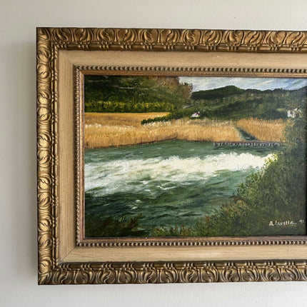 Refined Landscape Oil Painting "Gold Frame" Handcrafted Art Holland Art Shop