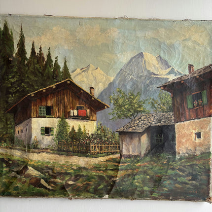 Timeless Landscape Oil Painting "Wooden Chalet" Classic Artwork Holland Art Shop