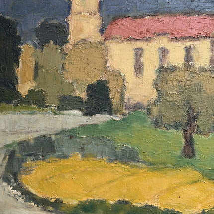 Marcel Ducret Refined Landscape Oil Painting "Village Church" Classic Art Holland Art Shop