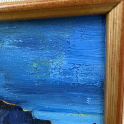 Detailed Cityscape Oil Painting "Paint Frame" Refined Small Artwork Holland Art Shop