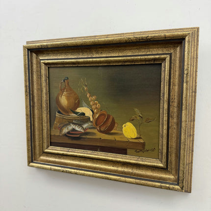 Refined Still Life Oil Painting "Earthen Jug" Detailed Small Art Holland Art Shop