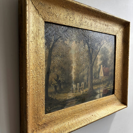 Timeless Landscape Oil Painting "Horse Cart" Expressive Dutch Art Holland Art Shop