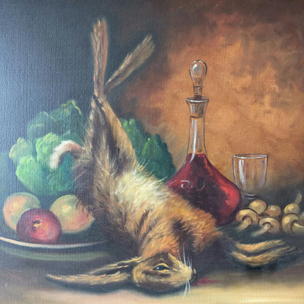 Classic Still Life Oil Painting "Dead Hare" Original Large Artwork Holland Art Shop