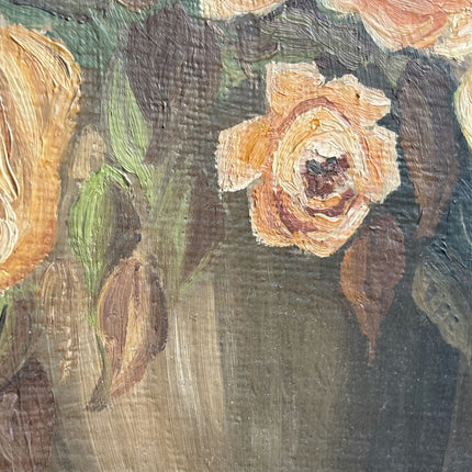 Expressive Floral Still Life Oil Painting "Yellow Roses" Elegant Small Artwork Holland Art Shop