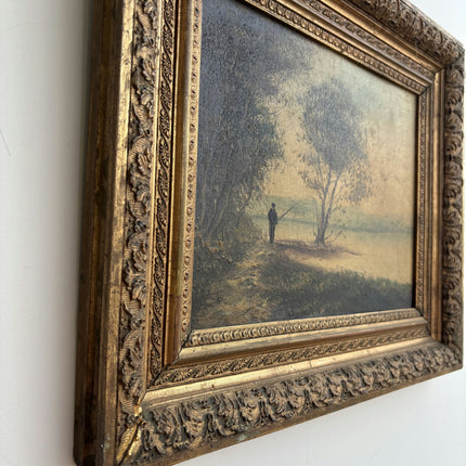 Rustic Landscape Oil Painting "Gilded Frame" Detailed Art Holland Art Shop