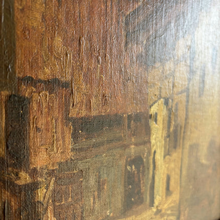 Detailed Cityscape Oil Painting "Framed Painting" Elegant Small Artwork Holland Art Shop
