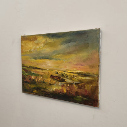 Elegant Landscape Oil Painting "Canvas Frame" Refined Small Art Holland Art Shop