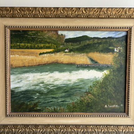 Refined Landscape Oil Painting "Gold Frame" Handcrafted Art Holland Art Shop
