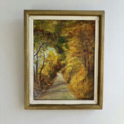 Rustic Landscape Oil Painting "Autumn Path" Original Art Holland Art Shop