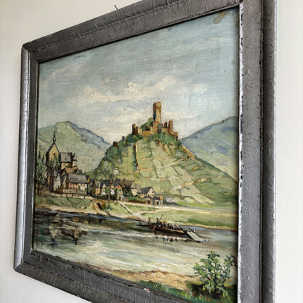 Traditional Cityscape Oil Painting "Hill Castle" Refined Art Holland Art Shop