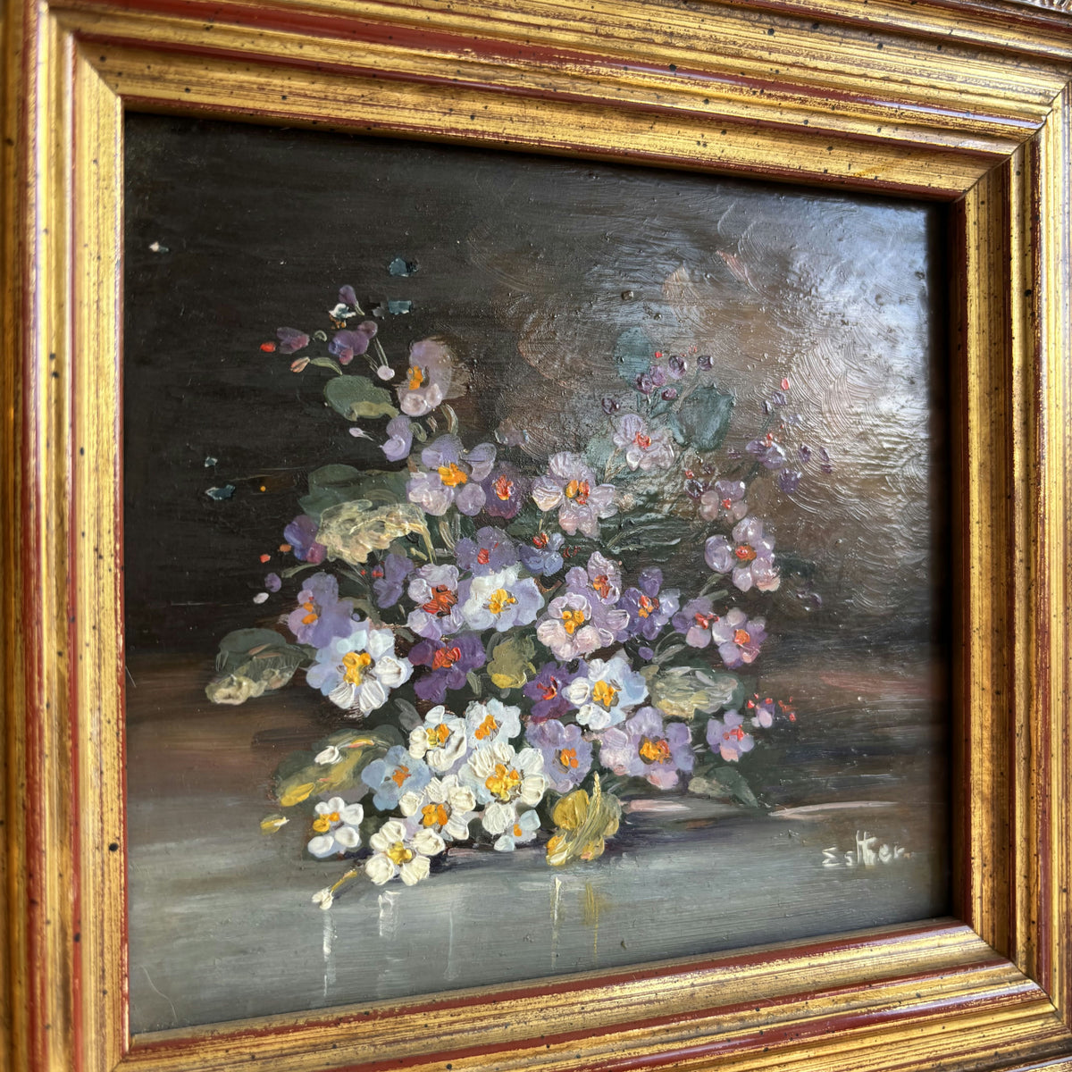 Vintage Still Life Oil Painting 