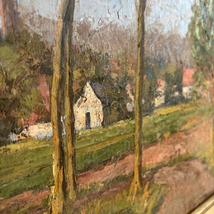 Elegant Landscape Oil Painting "Row Of Trees" Traditional Artwork Holland Art Shop
